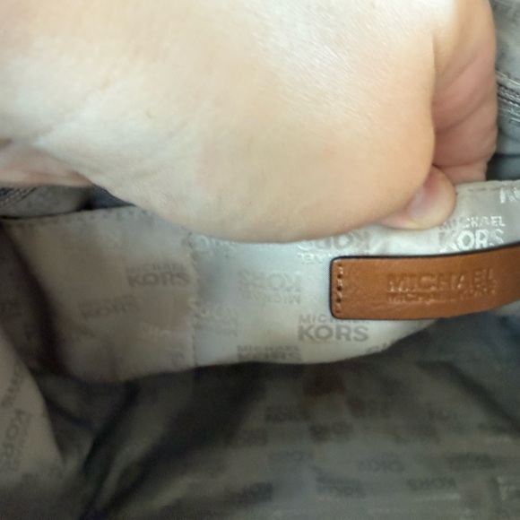 Michael Kors Cream and Brown Satchel